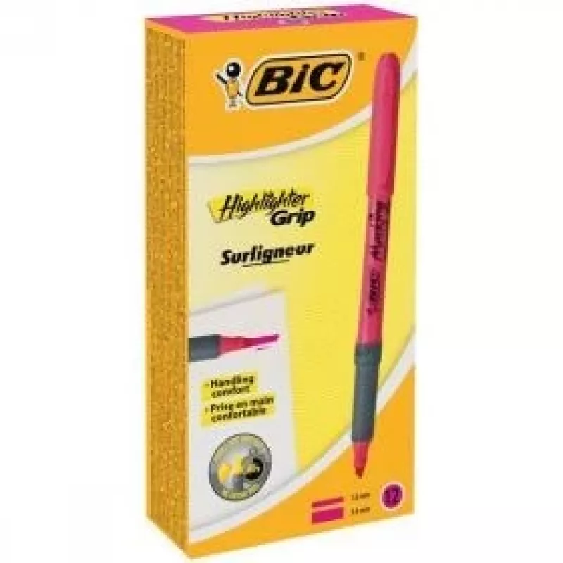BIC Highlighter FLEX rožinė, dėžutė 12 vnt. 494879