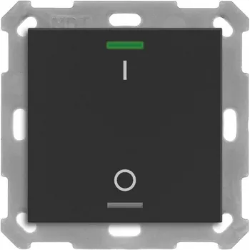 MDT BE-TAL55T106.B1 KNX mygtukas Šviesa 55 1f RGBW temperatūros jutiklis juodas matinis perjungimas 1
