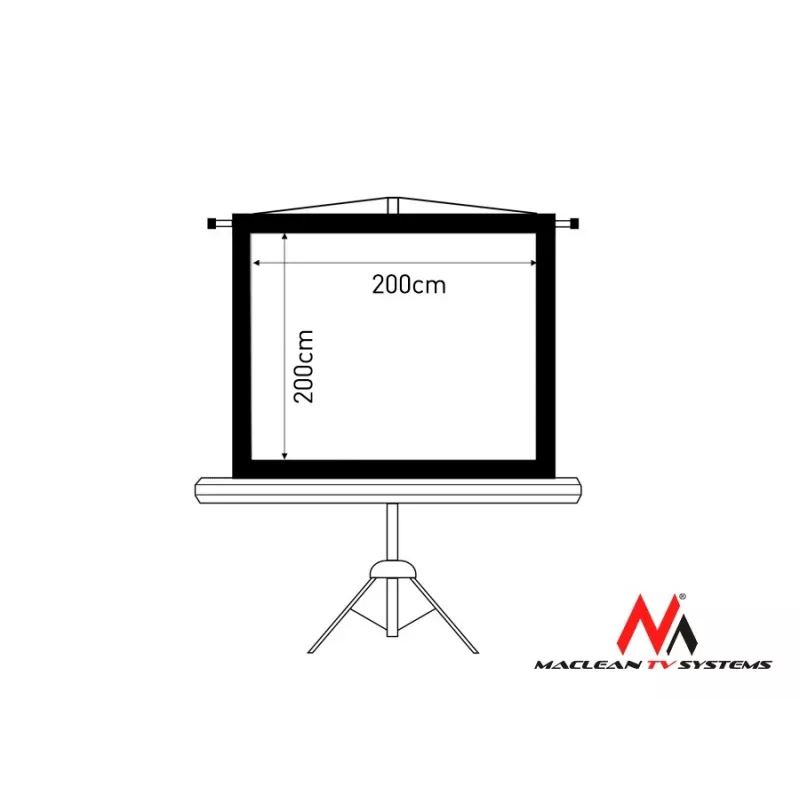 Tripod projekcinis ekranas Maclean MC-680 112 1:1 200x200