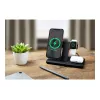 Fiksuotas MagPowerstation 3-in-1 belaidis įkrovimo stovas su MagSafe laikikliu | FIXMPOS-BK | Juodas