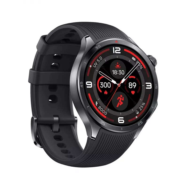 ONEPLUS Watch 3 Obsidian Titanium – išmanusis laikrodis, 46 mm nerūdijančio plieno korpusas, AMOLED 1,5 colio, GPS, IP68, 5 ATM, Snapdragon W5, baterija iki 16 dienų