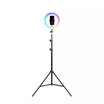Havit ST7026 trikojis su RGB šviesos žiedu juodas 3 kojos maksimalus aukštis 2,1 m