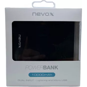 POWERBANK 10.000 mAh Dual juoda (1482)