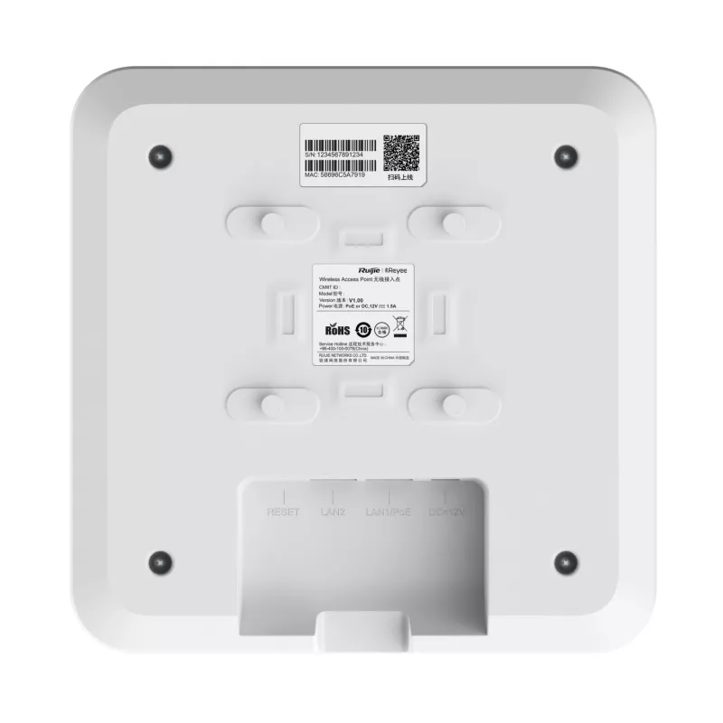 Ruijie Networks RG-RAP2260(G) belaidžio ryšio prieigos taškas 1201 Mbit/s Baltas Power over Ethernet (PoE)