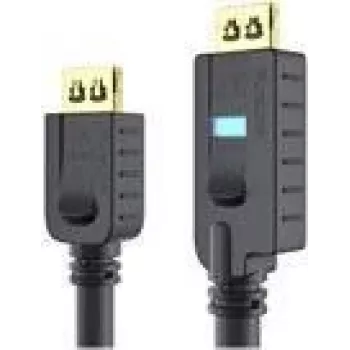 PureLink OneAV PI2010-100 - HDMI-Kabel mit Ethernet - HDMI männlich zu HDMI männlich - 10 m - Dreifachisolierung - Schwarz - rund, aktiv (PI2010-100)