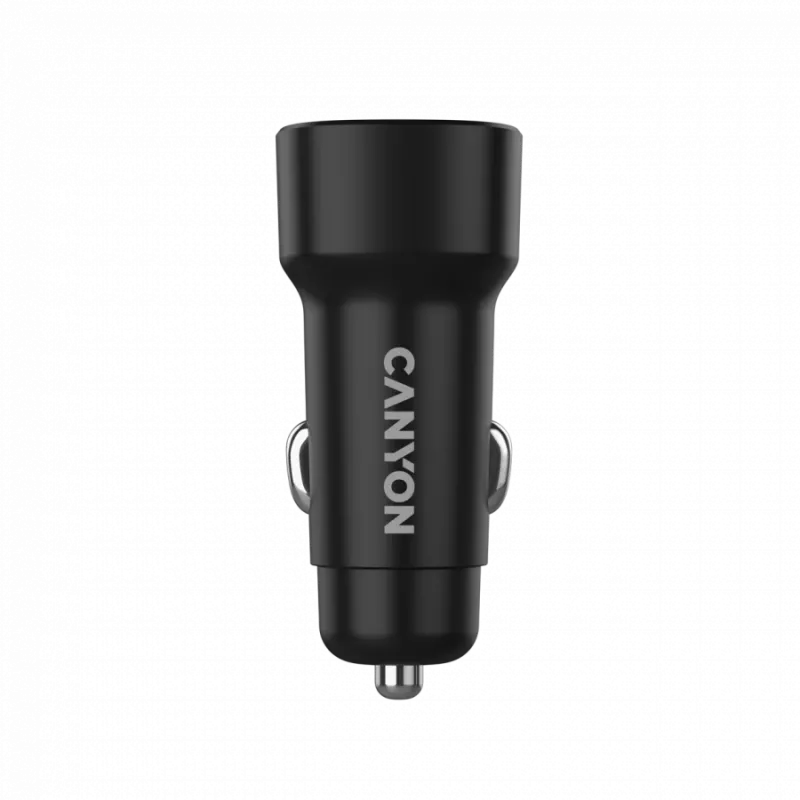 CANYON automobilinis įkroviklis OnDrive 24 24W 2xUSB-A juodas