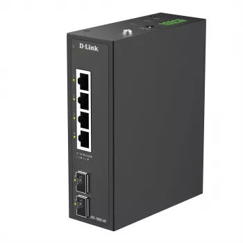 D-Link 6 prievadų pramoninis nevaldomas Gigabit jungiklis su 2 SFP prievadais