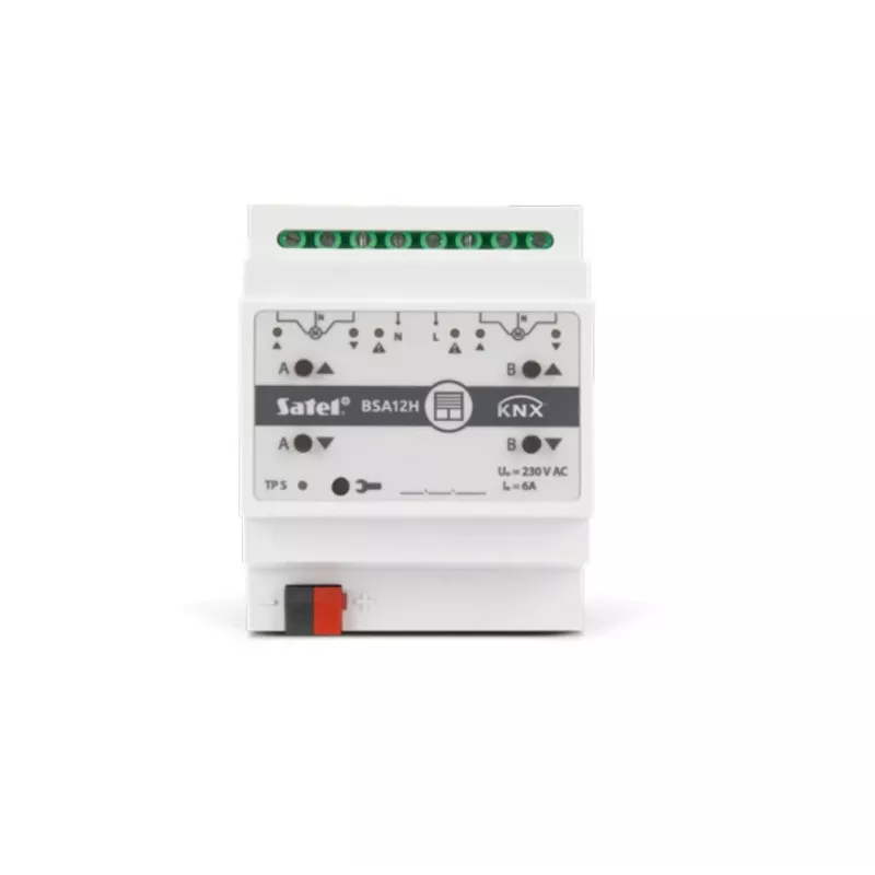 SATEL KNX dviejų kanalų žaliuzių pavara 230V AC KNX-BSA12H