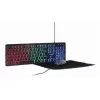 Gembird KBS-UML-01 pilno dydžio laidinė klaviatūra su pele – USB, QWERTY JAV, 104 klavišai, juoda