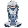 Kūdikio nešimo kuprinė DEUTER Kid Comfort Active – mėlyna, poliamidas, iki 22 kg, saulės stogelis, kojų atrama, VariQuick, Lite Air