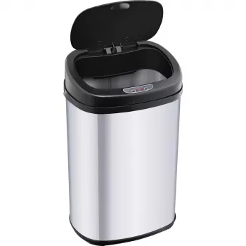 Šiukšliadėžė LAMART LT8021 nerūdijančio plieno su pedalais ir judesio davikliu, 30 L, 34×25×54 cm