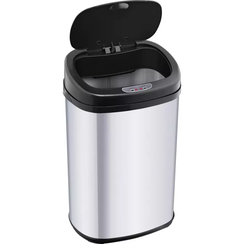 Šiukšliadėžė LAMART LT8021 nerūdijančio plieno su pedalais ir judesio davikliu, 30 L, 34×25×54 cm