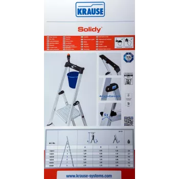 Laisvai stovinčios kopėčios SOLIDY 4 pakopų KRAUSE