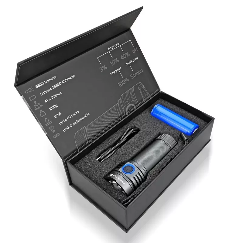 LED prožektorius everActive LUMINATO R FL-3300R — 3300 liumenų, įkraunamas