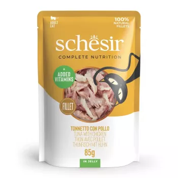 SCHESIR želė tunas su vištiena – šlapias kačių ėdalas – 85 g