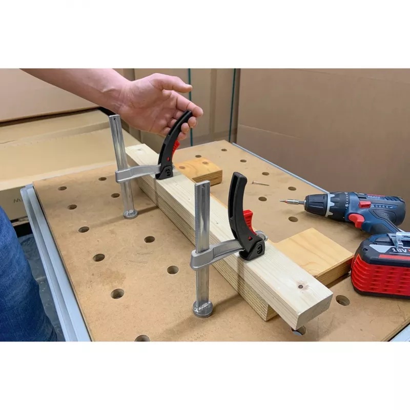 BESSEY spaustuvinis elementas TW20-15-8-KLI, daugiafunkciniams stalams, sidabrinis
