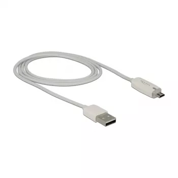 USB laidas DeLOCK 1 m USB 2.0 USB A Micro-USB B baltas