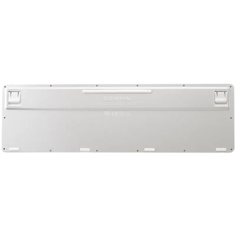 Belaidė klaviatūra CLEVETURA CLVX 1 Touch-On-Keys AI – ANSI US Mac išdėstymas, žirkliniai jungikliai, aliuminio korpusas, interaktyvus RGB