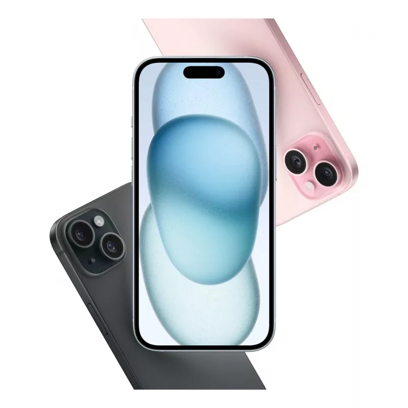 Apple iPhone 15 15,5 cm (6,1 colio) dviejų SIM iOS 17 5G USB Type-C 128 GB Juoda