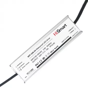 Hismart NPF-240-24 perjungimo maitinimo šaltinis, 24V, 10A, 240W, IP67