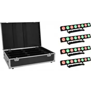 LED prožektorių rinkinys EUROLITE PMB-8 COB QCL 30W – 4 vnt.