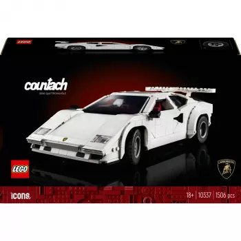 LEGO Icons modelis Lamborghini Countach 5000 Quattrovalvole 10337 — demonstracinis modelis, 1 506 dalių, 340×90×160 mm