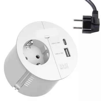 Maitinimo blokas Bachmann LOOP IN CHARGE 1xCEE7/3 1xUSB - model 938.301