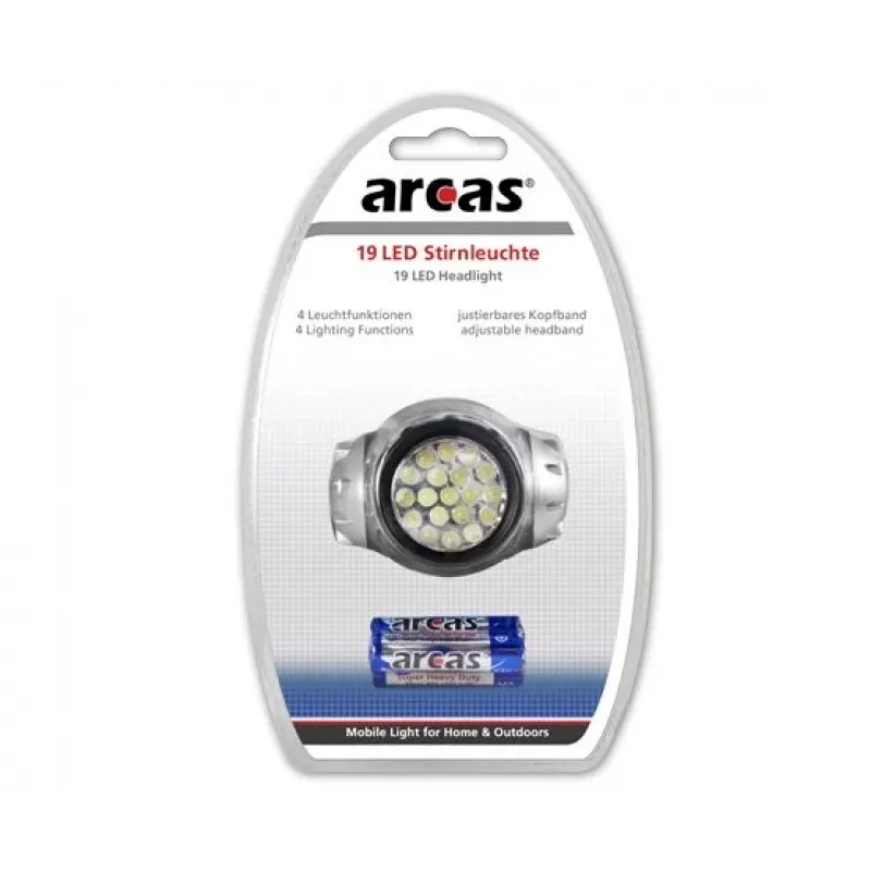 Arcas Headlight 19 LED 4 šviesos režimai