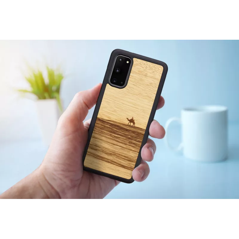 Dėklas Samsung Galaxy S20 Terra Black – natūrali mediena ir polikarbonatas