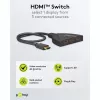 HDMI jungiklis 3 į 1 (4K @ 60Hz), GOOBAY, juodas, 55 cm laidas