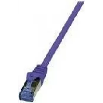Logilink PrimeLine jungiamasis laidas – RJ-45 (vyriškas) į RJ-45 (vyriškas) – 2 m – SFTP, PiMF – CAT 6a – be halogenų, liejinis, su apsauga nuo užkliuvimo – violetinis (CQ305VS)