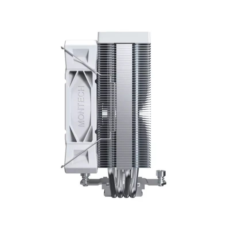 Oro aušintuvas CPU Montech NX400, 2x120 mm ventiliatoriai, baltas, 156×74×120 mm, TDP 270 W