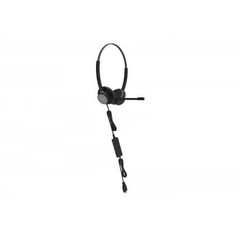 Tellur Voice 320 vielinė ausinė su mikrofonu, dvinarė, juoda