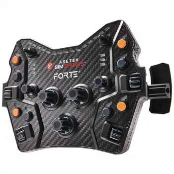 Valdymo skydelis Asetek SimSports Forte GT – kompaktiškas lenktynių pultas su mygtukais ir sukikliais