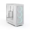 Fractal Design Epoch White TG RGB Clear Tint – baltas kompiuterio korpusas
