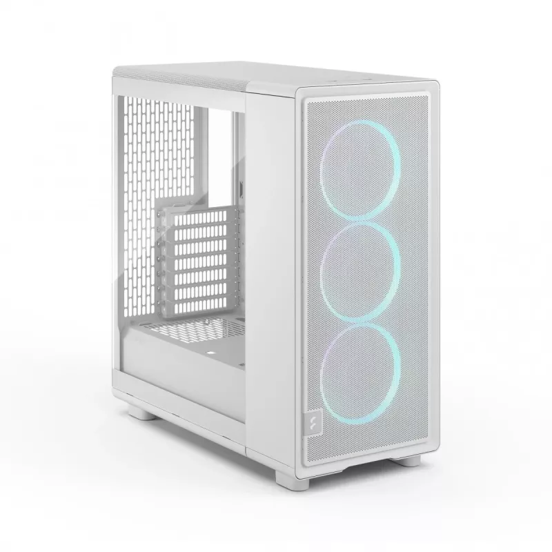 Fractal Design Epoch White TG RGB Clear Tint – baltas kompiuterio korpusas