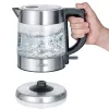 Severin WK 3468 elektrinis virdulys 1 l 2200 W Juoda, Nerūdijantis plienas, Peršviečiamas