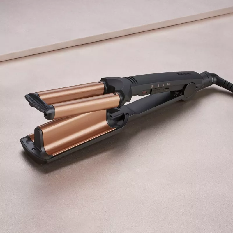 BaByliss Deep Waves Garbanojimo žnyplės Šilta juoda, Oranžinė 98.4 (2,5 m)