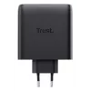 TRUST Maxo 100W 2 prievadų USB-C GaN įkroviklis – 100 W, 2× USB-C, 20 V maks., 2 m laidas, juodas