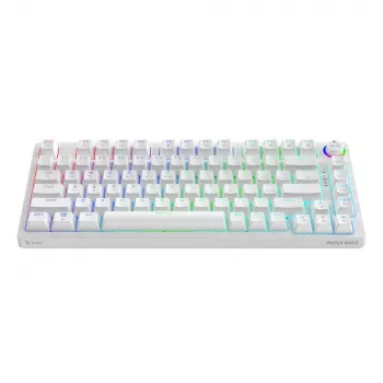 Belaidė mechaninė klaviatūra SAVIO PHENIX WHITE, Gateron Red Pro, ABS