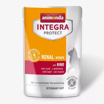 Šlapias kačių ėdalas animonda Integra Protect Renal Beef Adult be grūdų 85 g pakelis
