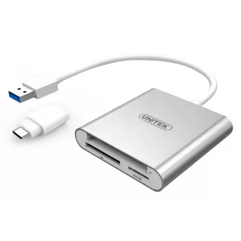 Unitek kortelių skaitytuvas USB 3.0 + USB Type-C, Y-9313D