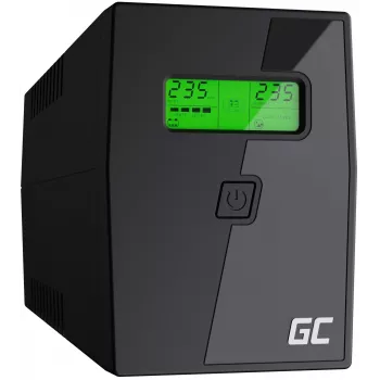 Green Cell UPS01LCD nepertraukiamo maitinimo šaltinis (UPS) Linijinis-interaktyvus 0.6 kVA 360 W 2 lizdai