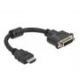DeLOCK 65206 vaizdo kabelio adapteris HDMI į DVI-D, 0,2 m, juodas
