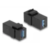 DeLOCK Keystone modulis USB 3.0 A lizdas – A lizdas juodas 1:1