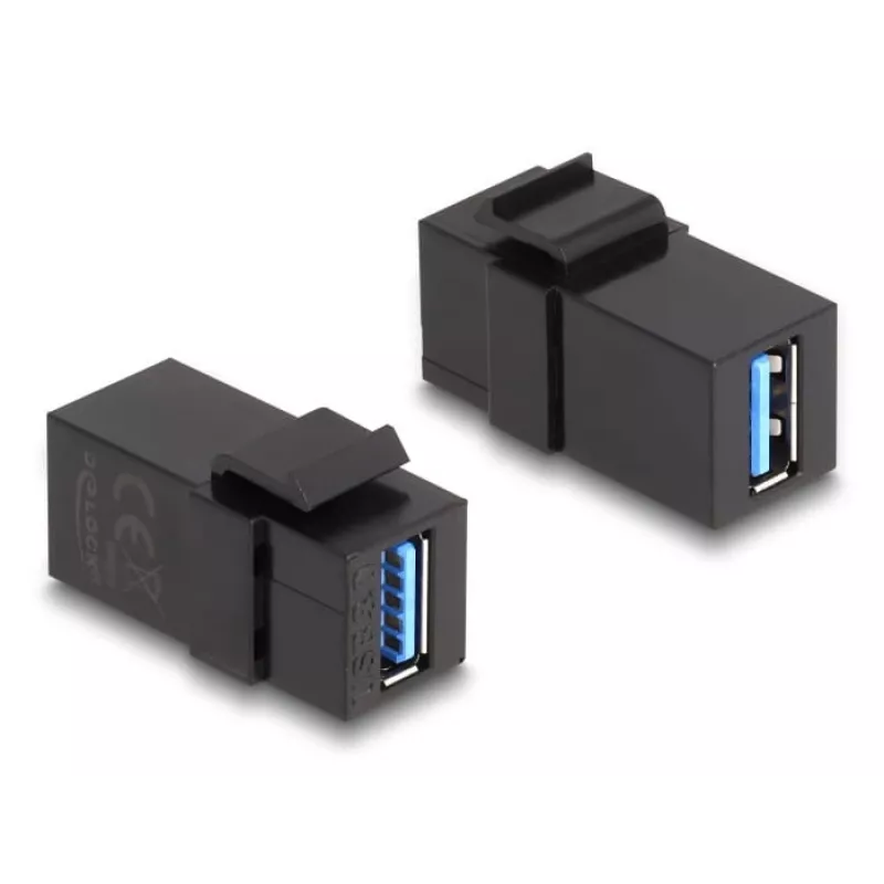DeLOCK Keystone modulis USB 3.0 A lizdas – A lizdas juodas 1:1
