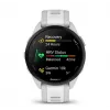 Išmanusis laikrodis GARMIN Forerunner 165 – GPS, AMOLED 1,2 colio, 4 GB, 5 ATM, 11 dienų baterija, pilkas korpusas, baltas dirželis