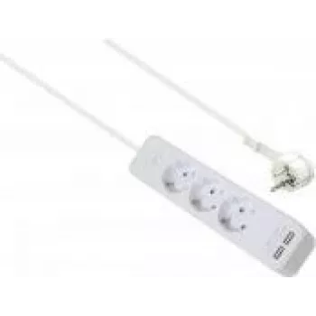 helos ADVANCED 3 lizdų prailgintuvas su USB įkrovikliu, baltas, 1,5 m laidas
