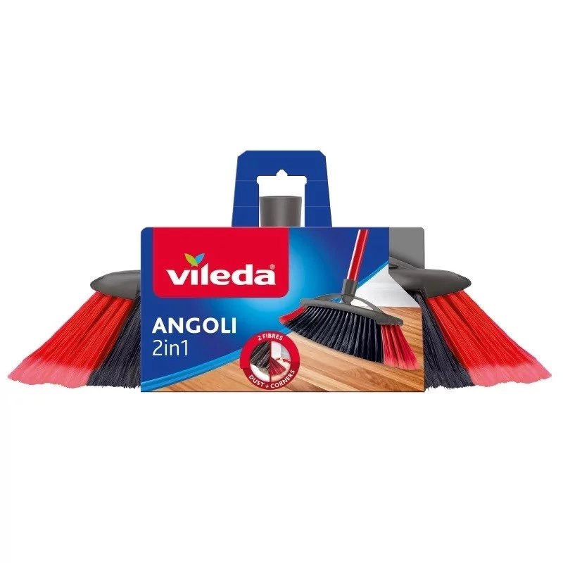 Šluota Vileda kietais šereliais, technopolimero rankena, juoda, modelis 128762