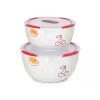 Dublių rinkinys OURSSON BS4781RC/DC Apvalus Keraminis 3L Baltas 2 vnt.